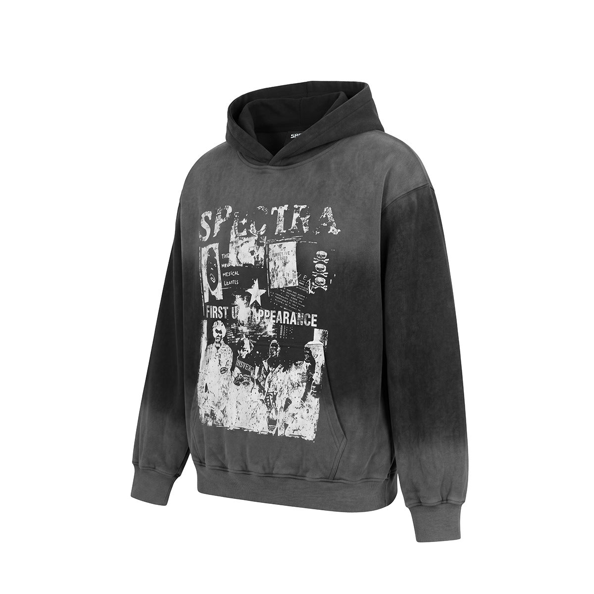 Spectra First Appearance Graphic Hoodie – Washed Vintage Oversized Pullover
