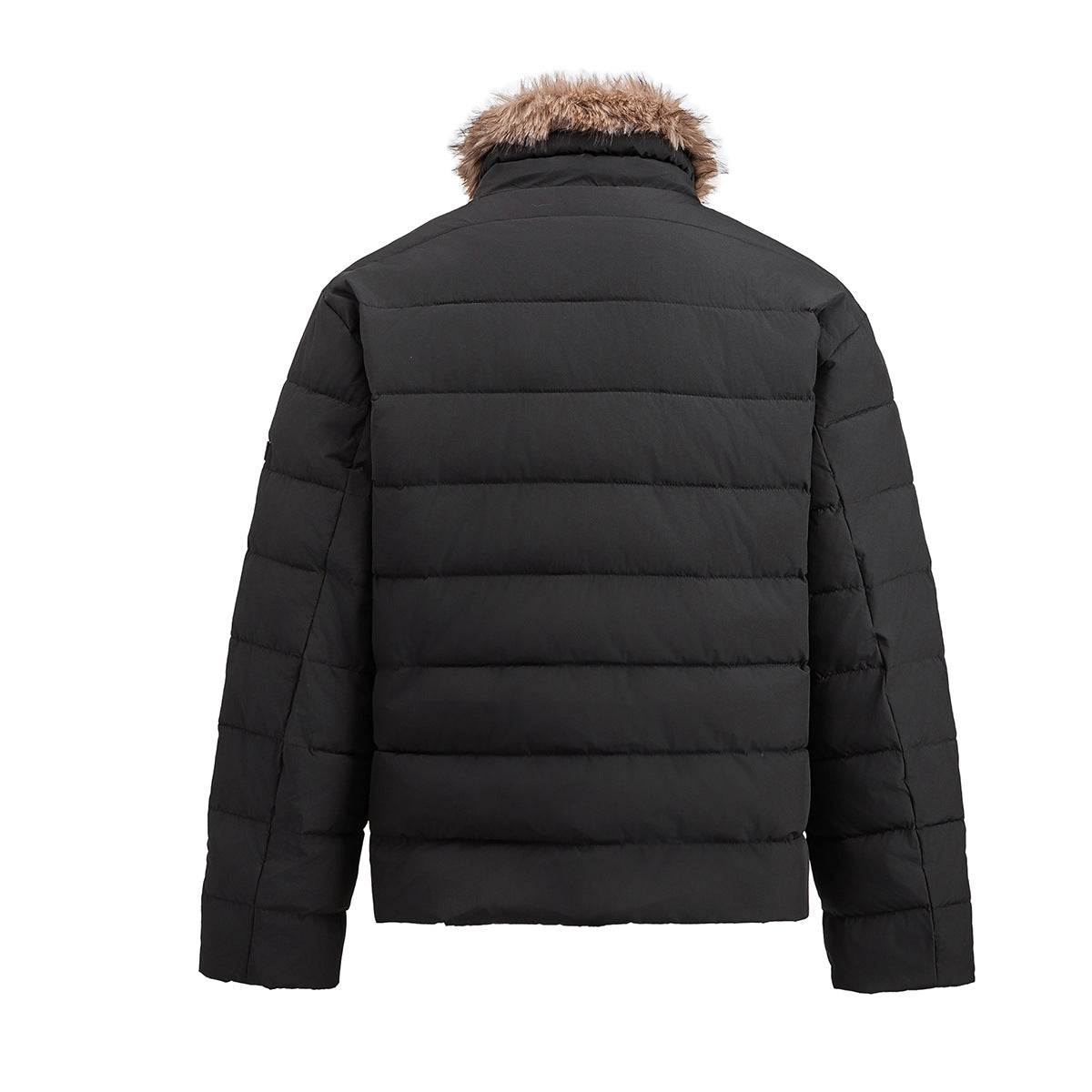 Faux Fur Collar Puffer Jacket – Quilted Winter Coat