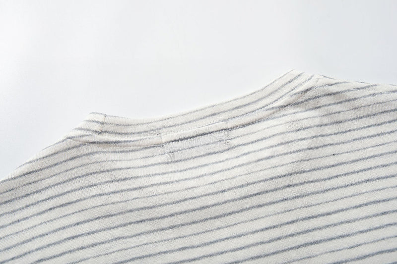 Striped Long Sleeve Graphic Tee – Retro World Cup Bear Print, Relaxed Fit
