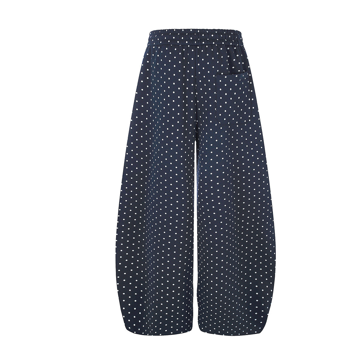 Pantalon de survêtement à jambes larges, imprimé pois et étoiles, taille à cordon