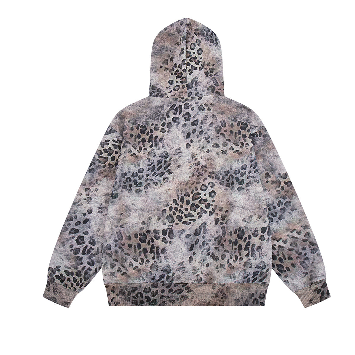 Oversized Hoodie mit Leopardenprint – Another-World-Grafik im Streetwear-Stil
