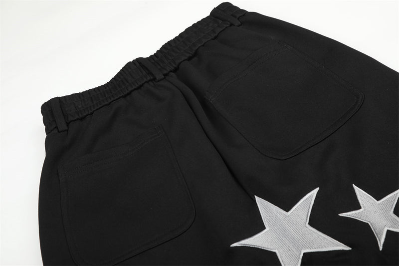 Pantalon de survêtement à jambes larges avec broderie Pégase, imprimé Union Jack et écussons étoile