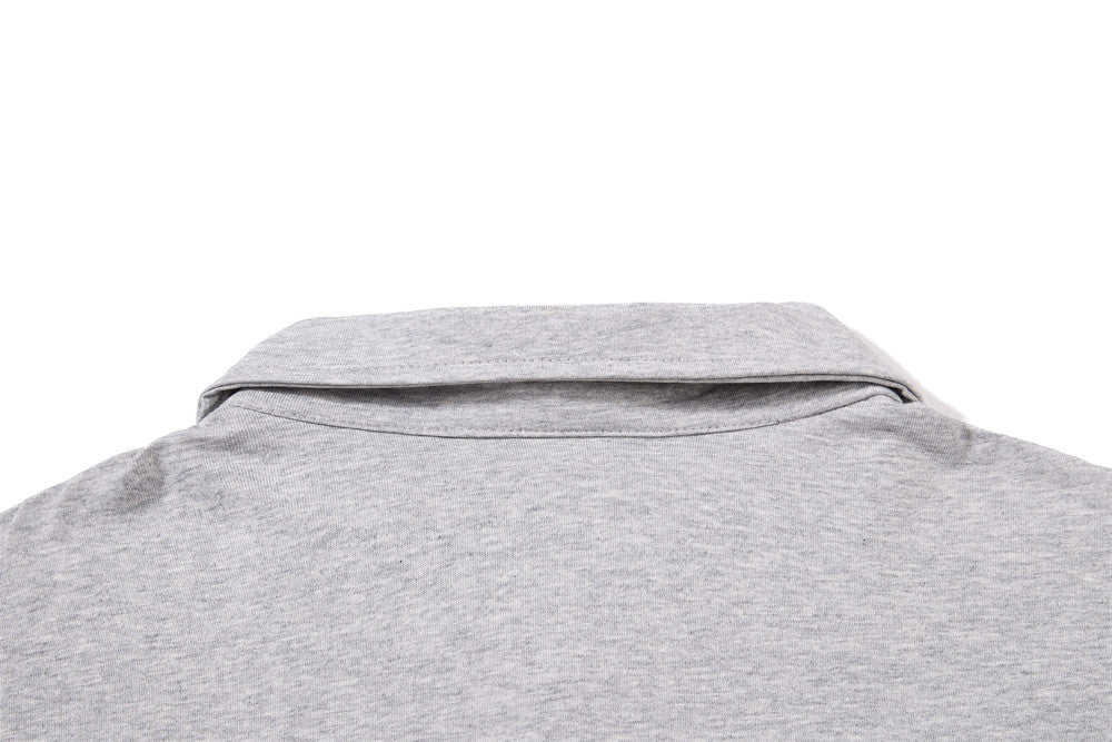 Men's Graphic Print Long Sleeve Polo Shirt – Hip-Hop Street Style