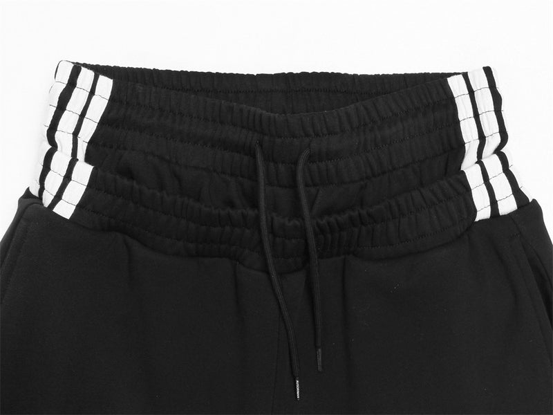 Wide-Leg Sweatpants with Grim Reaper Graphic & Double Waistband