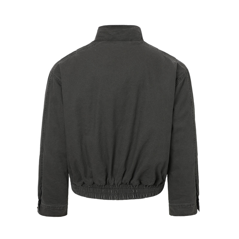 Men's Washed Cotton Bomber Jacket – Vintage Western Deconstructed Design