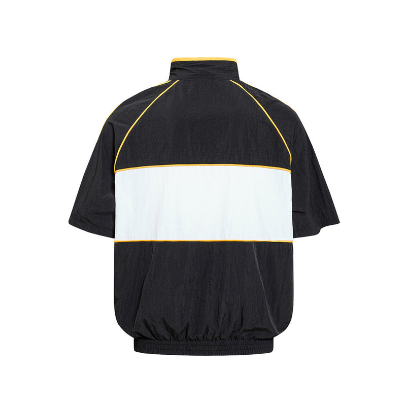 Mafa Racing Zip-Up Short Sleeve Track Jacket – Streetwear Colorblock Sport Top