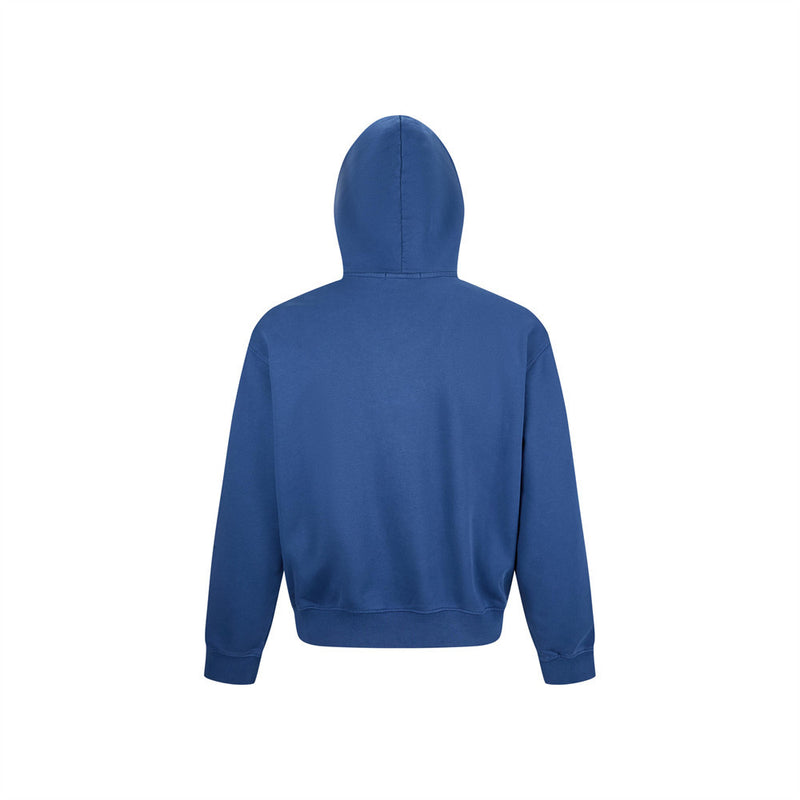 Men's Metal Clasp Pullover Hoodie – Oversized Washed Fleece Sweatshirt