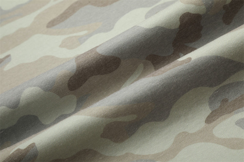 Pantalon de survêtement homme camouflage wide leg à cordon – Coupe décontractée