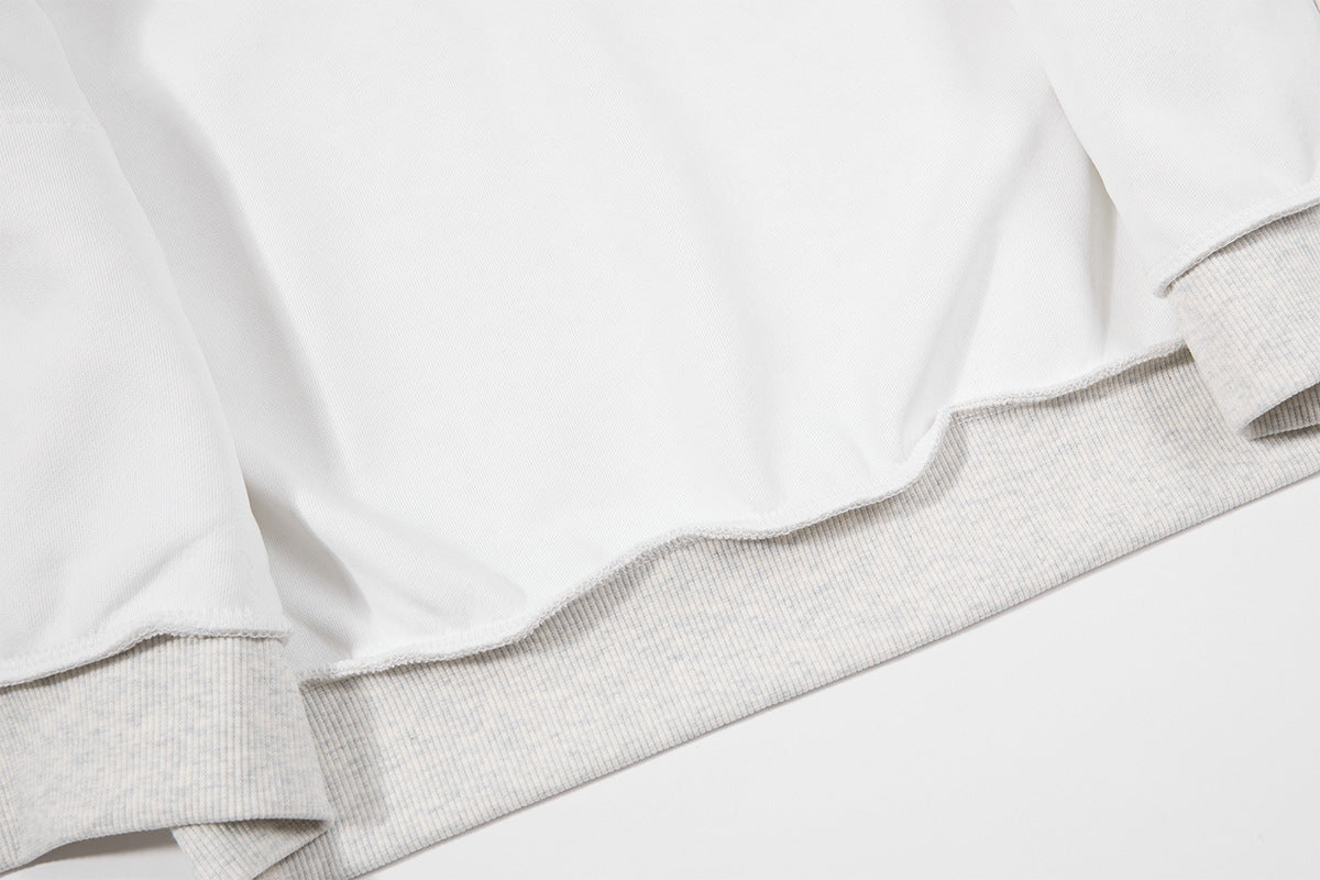 Sweat zippé bordé de fausse fourrure – Cardigan court à motif chiot brodé