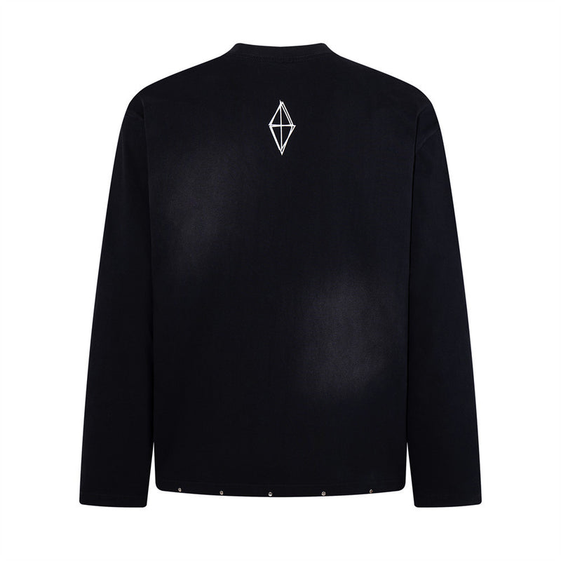 Men's Long Sleeve Shirt – Dark Skeleton Rider Graffiti Graphic Tee
