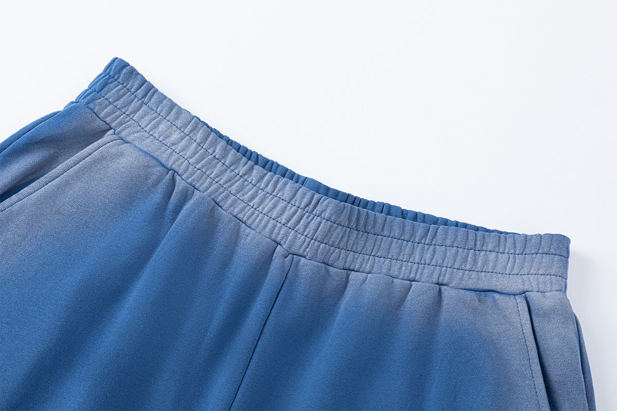 Pantalon de survêtement à jambes larges, imprimé graphique vintage effet acid-wash, coupe décontractée