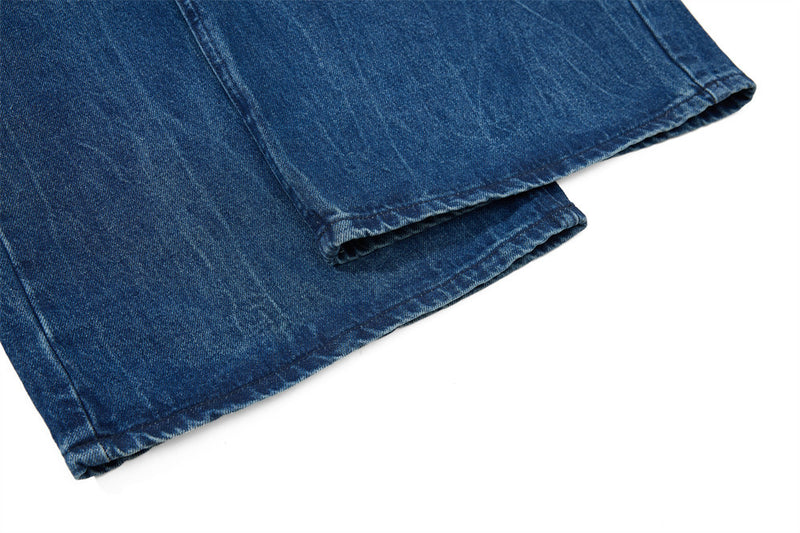 Wide-Leg Ripped Jeans – Men's Baggy Distressed Denim with Washed Finish