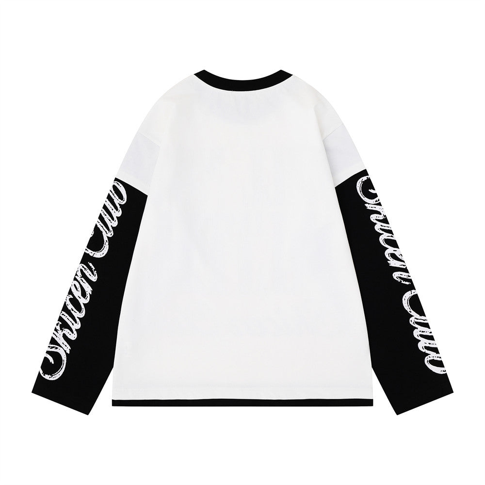 Men's Long Sleeve Colorblock Graphic Tee – Will Not Alter Skicen Club Print with