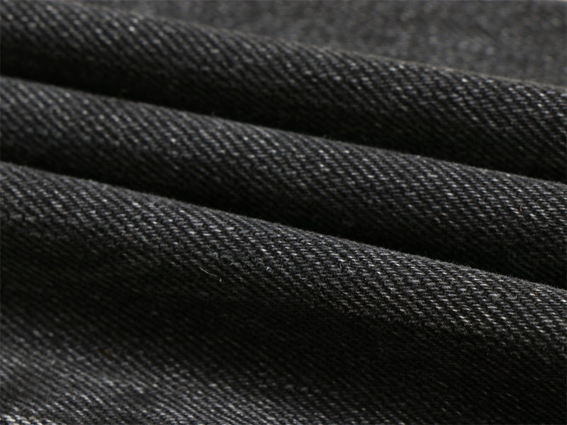 Vaqueros flare negros lavados para hombre – Denim de pierna ancha desgastado con detalle de bigotes