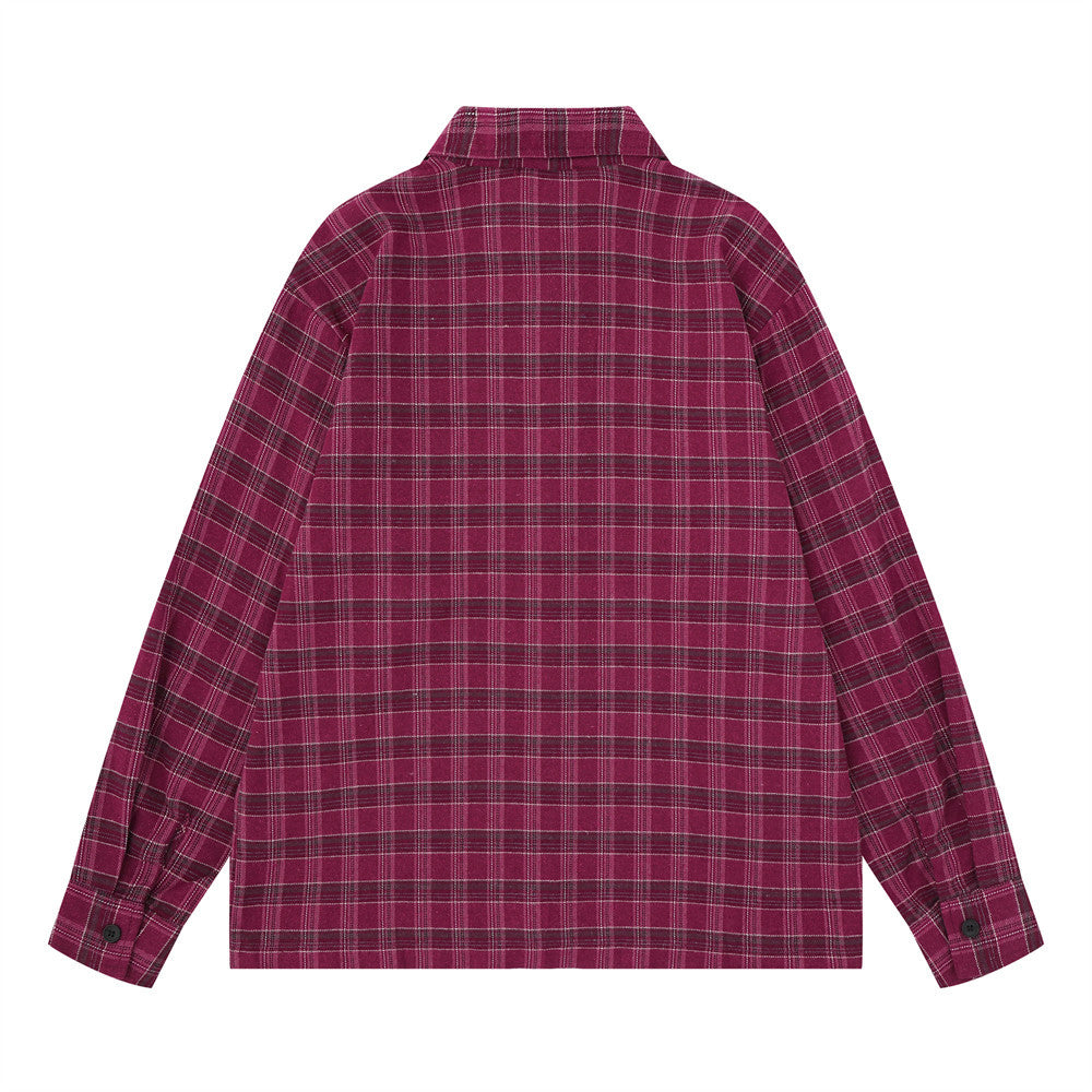 SEAKOFF Plaid Oversized Long Sleeve Shirt – Vintage Washed Flannel