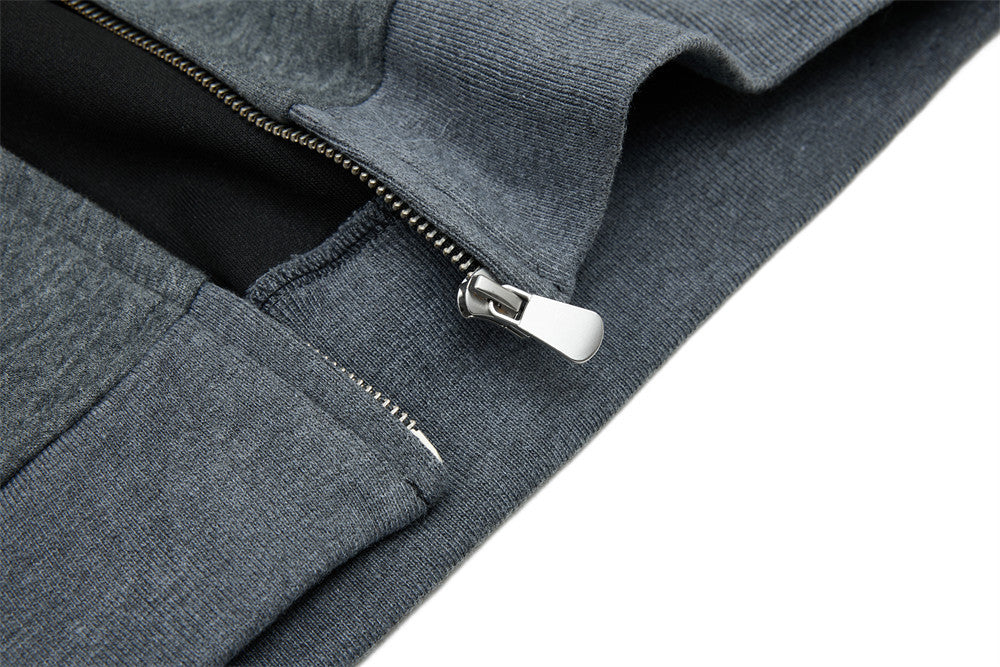 Herren-Zip-Hoodie aus Oversized-Fleece mit Strasssteinen und Galaxie-Sternen