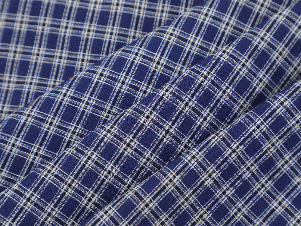 Men's Plaid Long Sleeve Shirt with Rope Loop Embroidery — Relaxed Fit