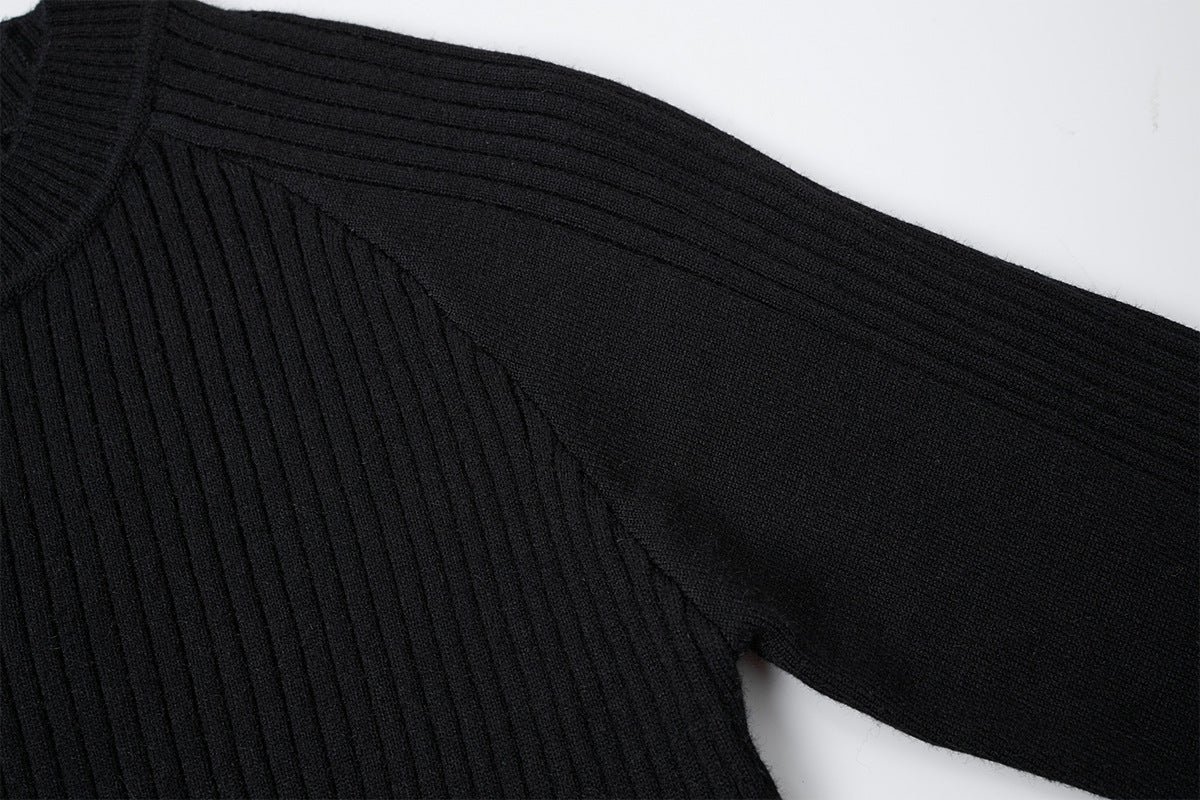 Men's Slim-Fit Ribbed Knit Crewneck Sweater