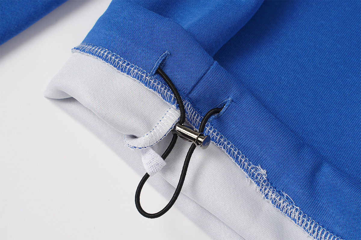 Wide Leg Sweatpants with Leopard Waistband & Pegasus Embroidery