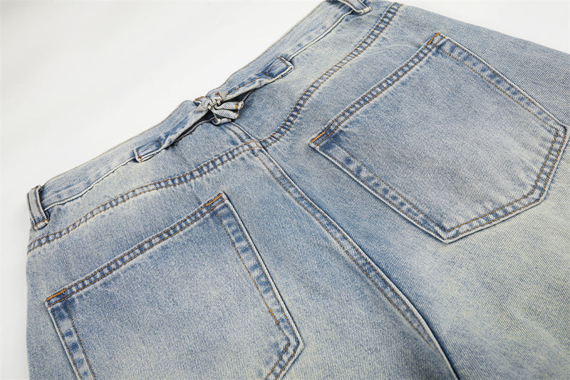 Wide-Leg Jeans – American Vintage Washed Light Blue Baggy Straight Denim