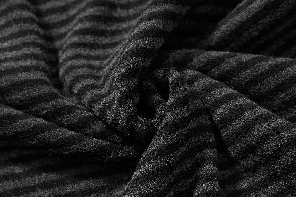 Striped Henley Hoodie – Men's Vintage-Inspired Pullover with Button Placket