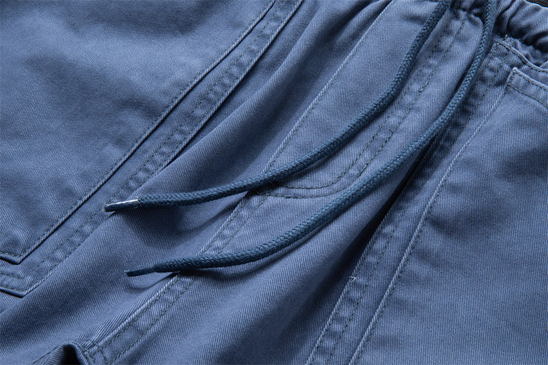 Cargo-Hose mit weitem Bein – Utility-Hose für Herren mit Kordelzug und doppelten Fronttaschen