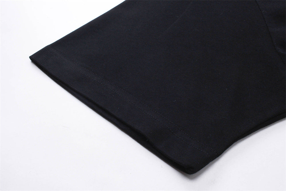 Polo homme à motif croix – Manches courtes, coupe vintage oversize