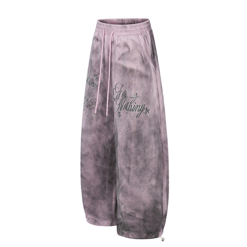 Misery For Nothing Tie-Dye Wide Leg Sweatpants – Vintage Punk Baggy Trousers