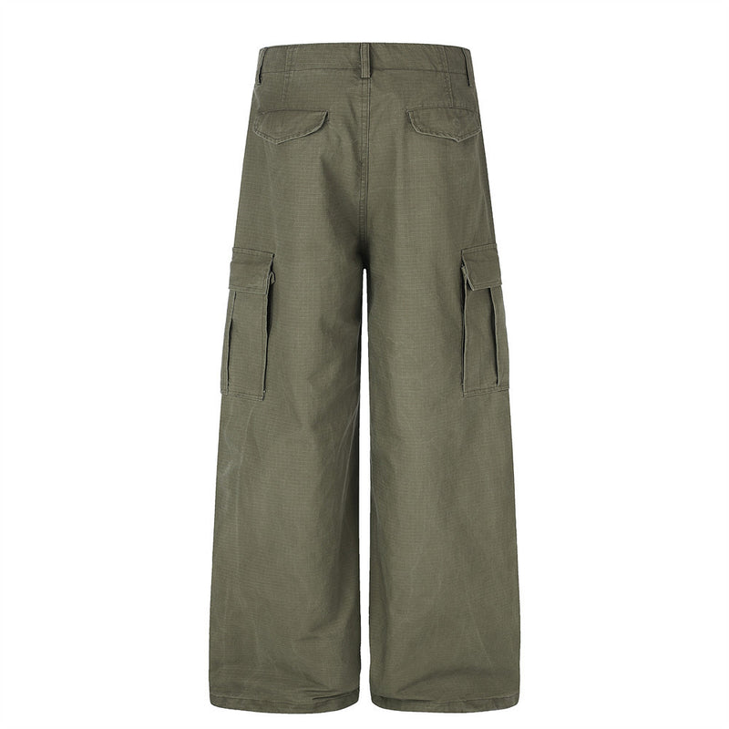Pantalon cargo wide leg homme – Coupe ample, poches multiples et jambe droite