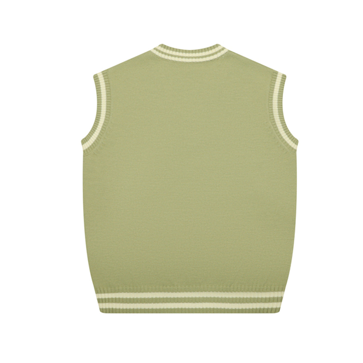V-Neck Sweater Vests – Cute Dog Clock Jacquard Knit Preppy Style