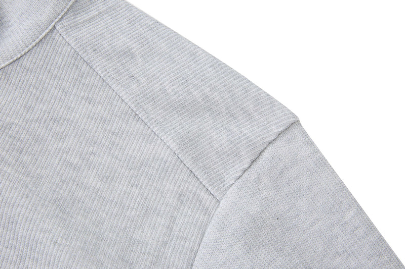 Veste homme côtelée zippée à col montant – Style sportswear vintage délavé