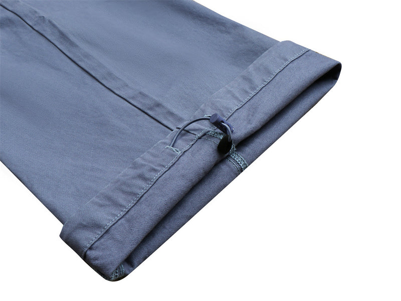 Men's Wide-Leg Cargo Pants with Multi-Pocket Utility Design