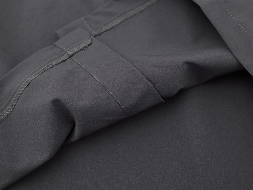 Colorblock Racing Long Sleeve Shirt – Relaxed Fit Moto-Inspired Button-Up