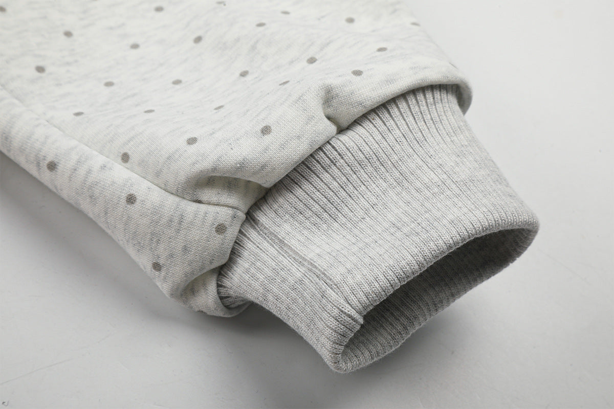 Sweat à capuche zippé avec bordure en fausse fourrure, ange anime et notes de musique