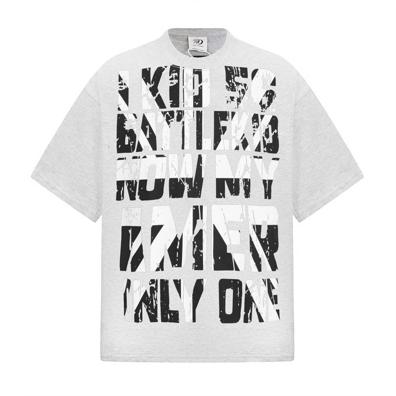 Battlekro Graphic Oversized T-Shirt – Men's Hip Hop Street Style Tee