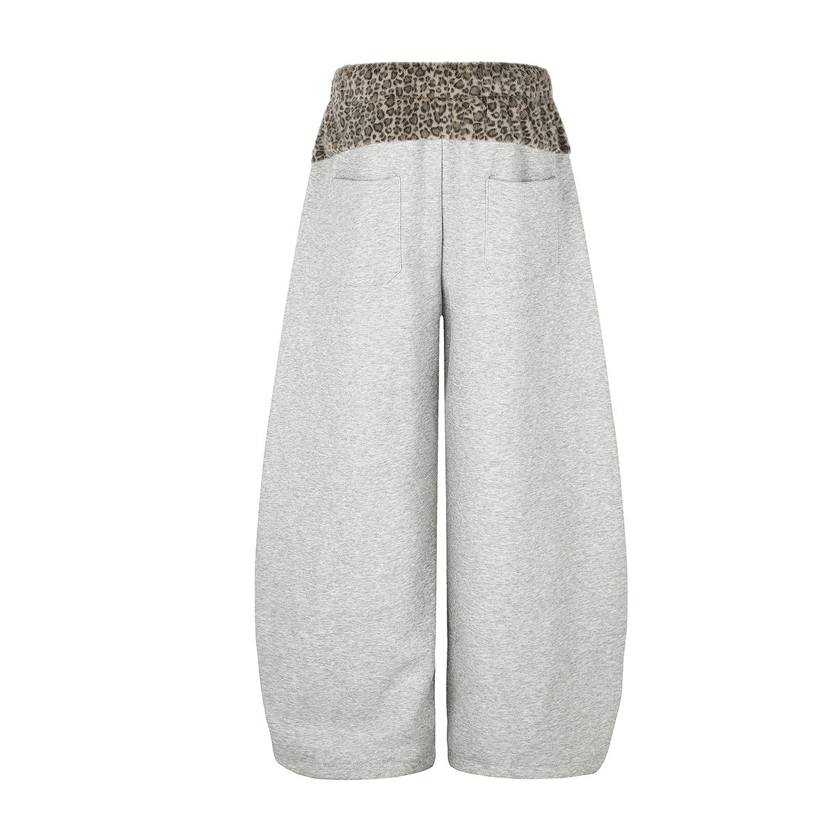 Baggy-Sweatpants mit Leopardenbund und Stern-Applikation