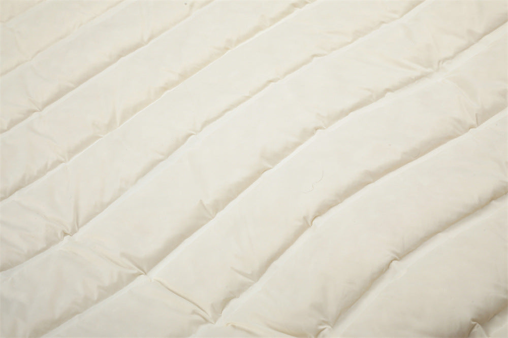 Men's Asymmetric Stand Collar Quilted Down Jacket – Diagonal Placket Puffer Coat