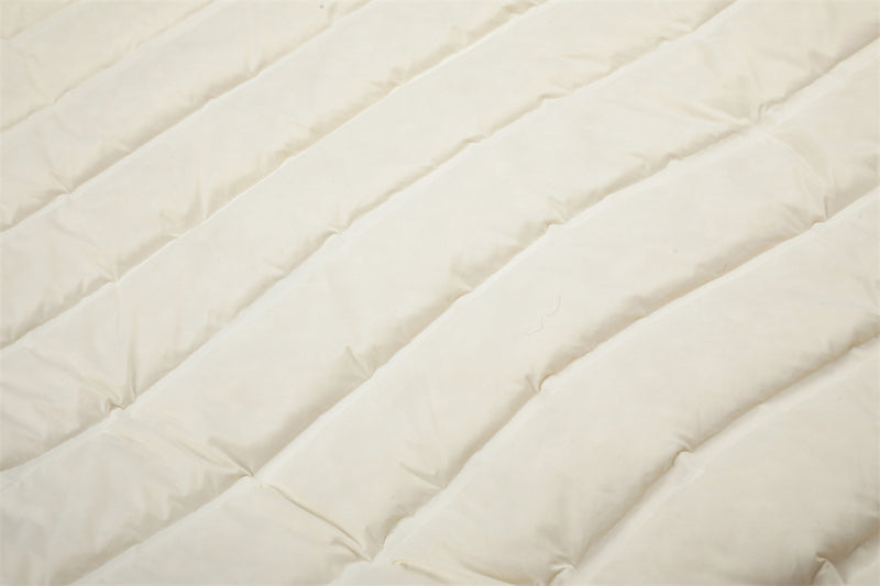 Men's Asymmetric Stand Collar Quilted Down Jacket – Diagonal Placket Puffer Coat