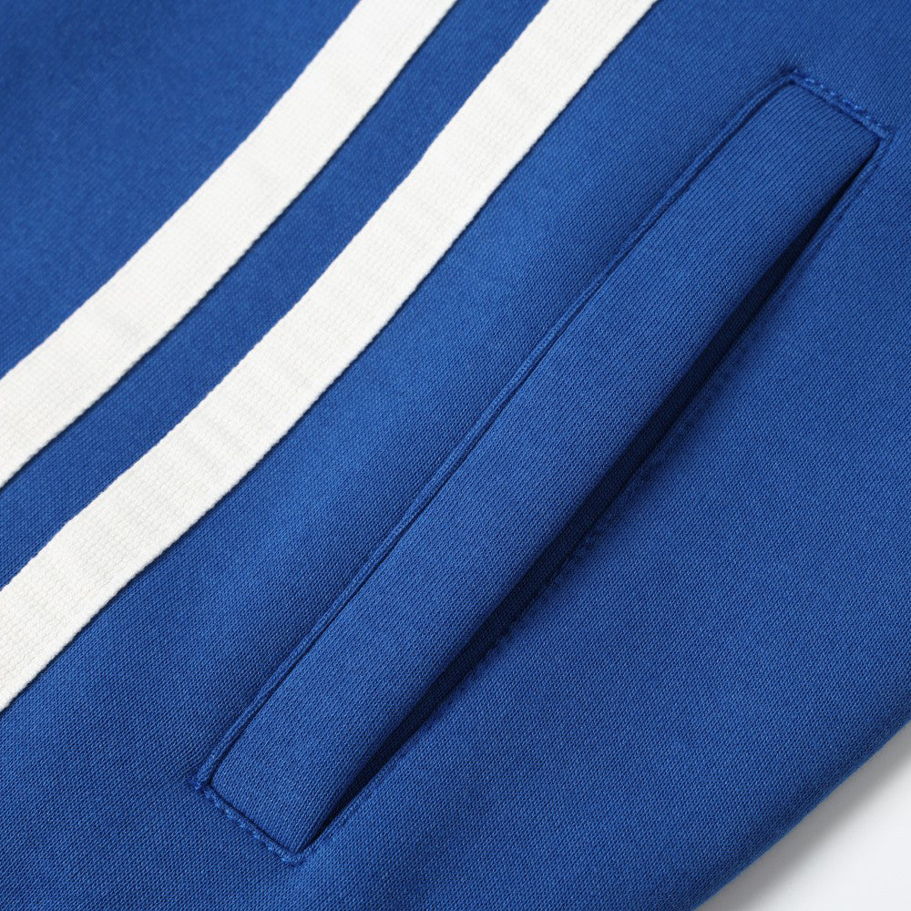 Track Jacket Mock Neck Full-Zip with Stripe Detail & Star Embroidery