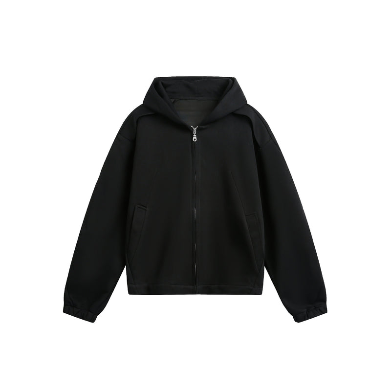 Hoodie zippé oversize doublé en molleton