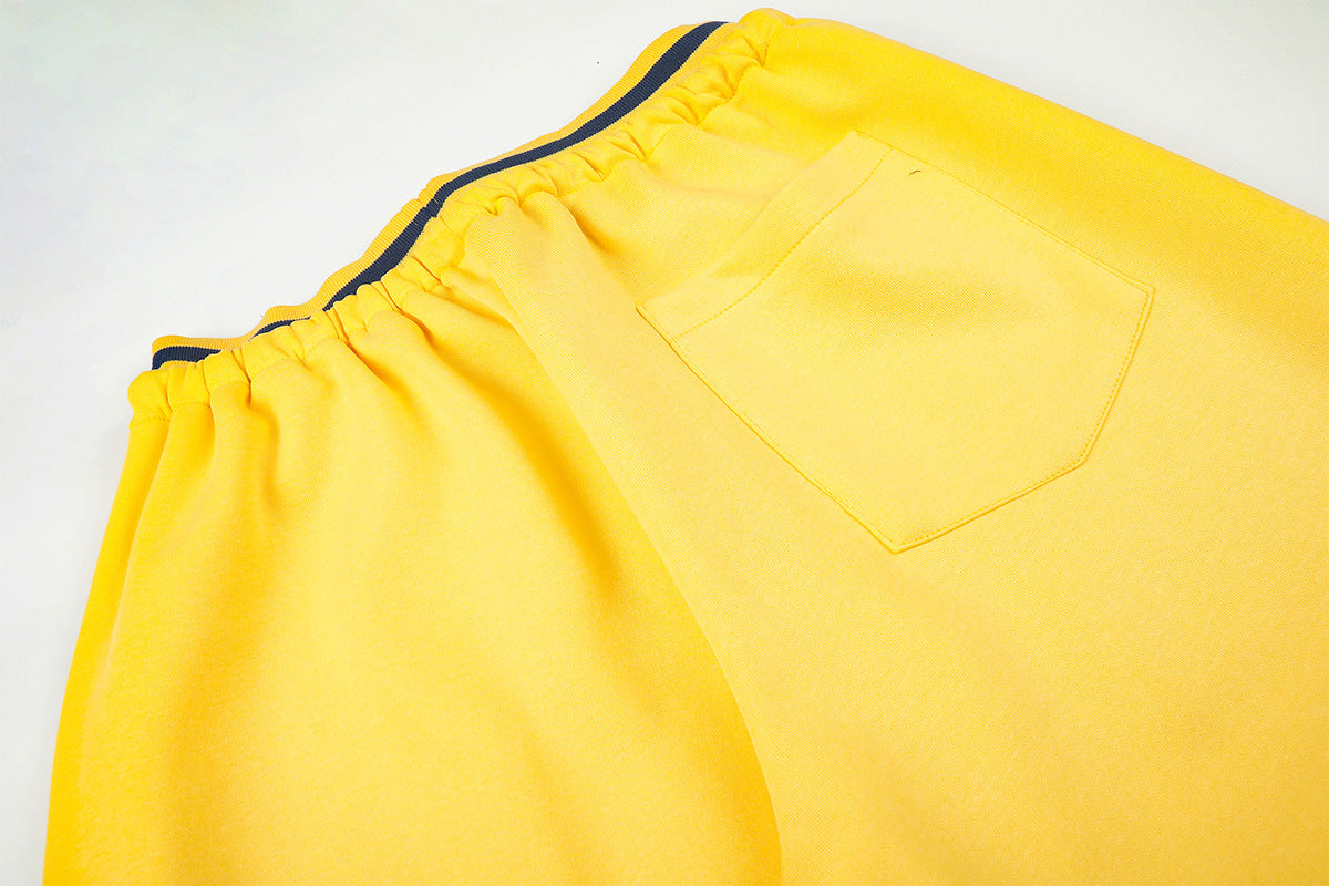 Pantalon de survêtement graphique à jambes larges, imprimé étoile et taille à cordon