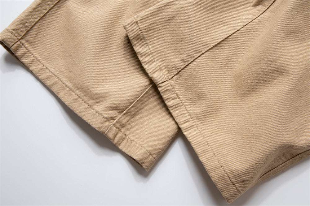 Baggy-Cargohose für Herren mit weitem Bein, Einsätzen und Workwear-Stil