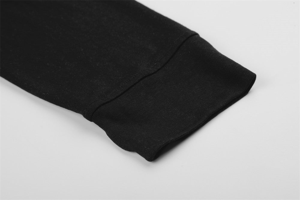Men's Black Zip-Up Hoodie with Griffin Print
