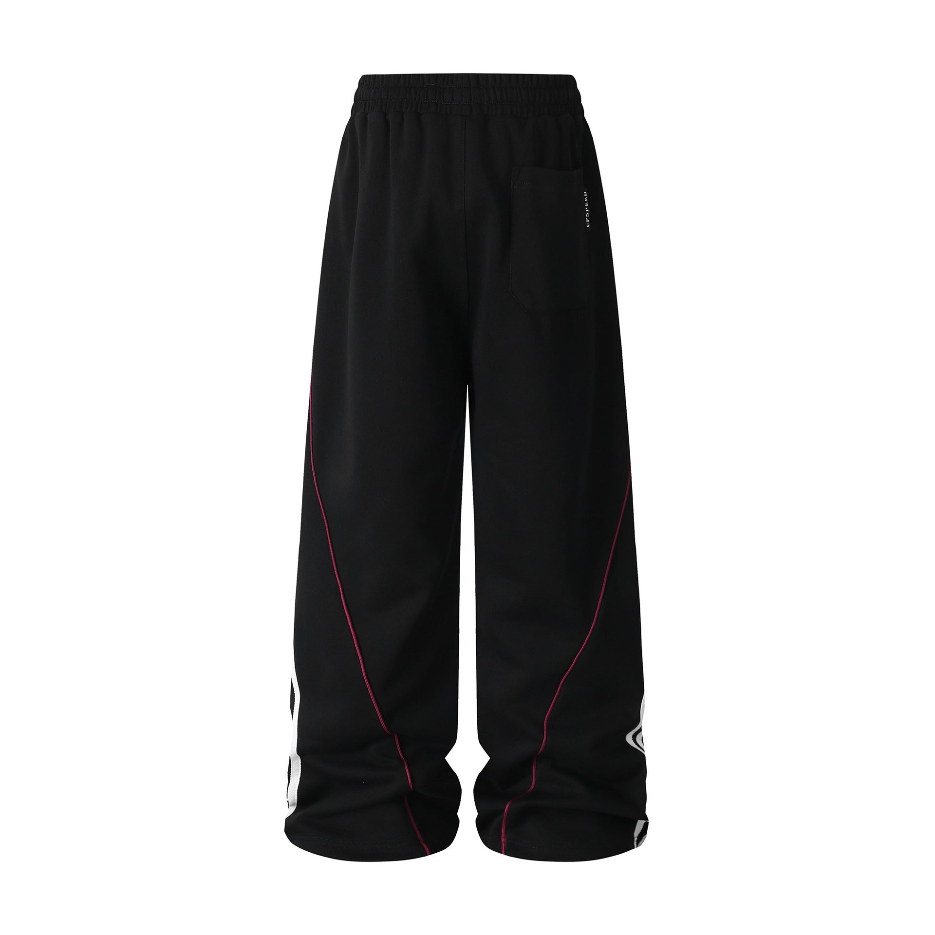 Pantalon de survêtement baggy à jambes larges avec détail rayé incurvé – Style streetwear hip-hop