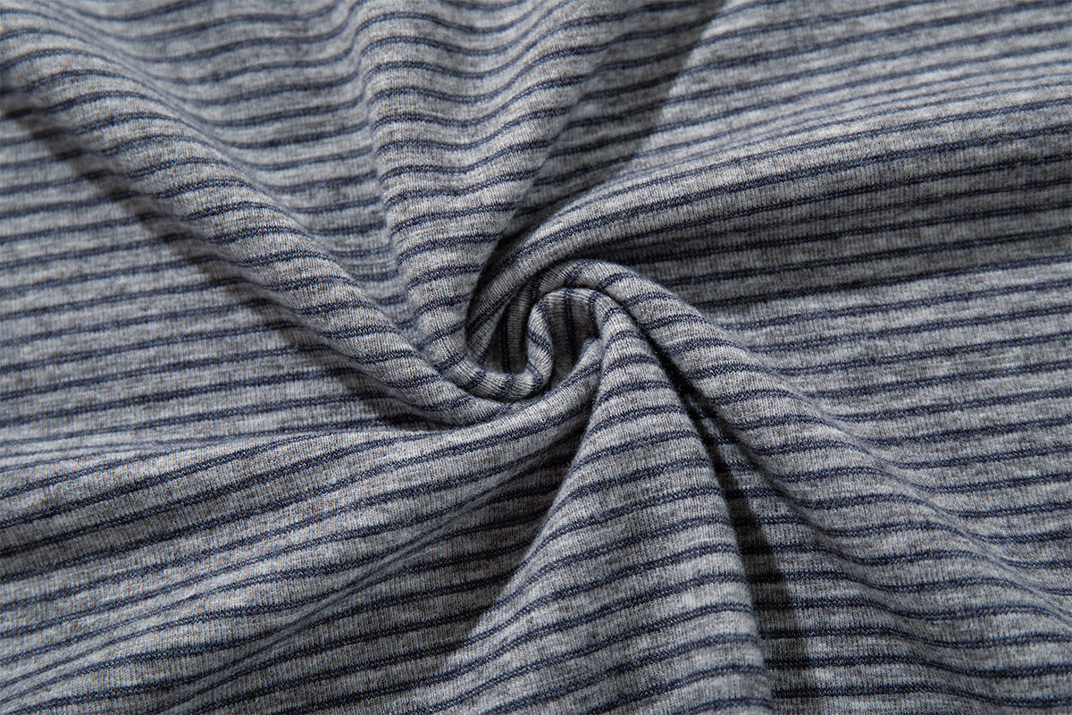 Long Sleeve Striped Colorblock T-Shirt – Oversized Relaxed Fit