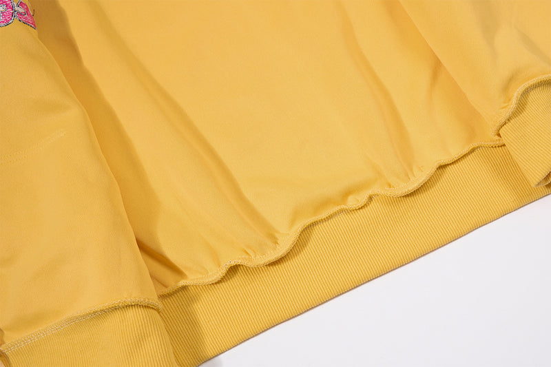 Sweat court zippé à imprimé étoiles avec pomme – Streetwear kawaii