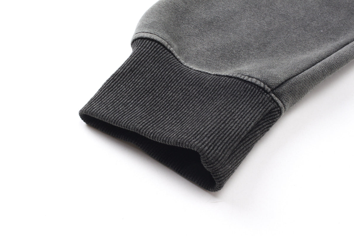 Balaclava-Zip-Hoodie – Verwaschener, oversized Full-Face-Sweater