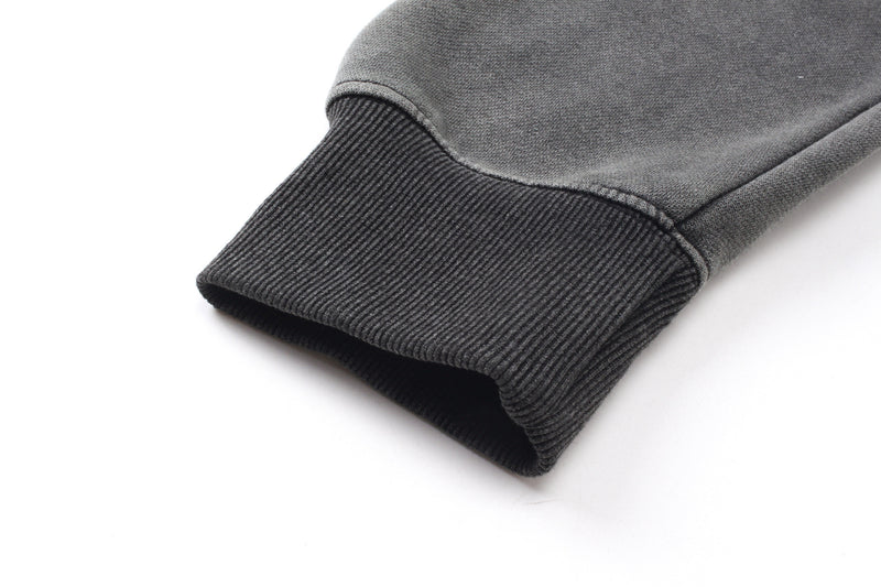 Balaclava-Zip-Hoodie – Verwaschener, oversized Full-Face-Sweater
