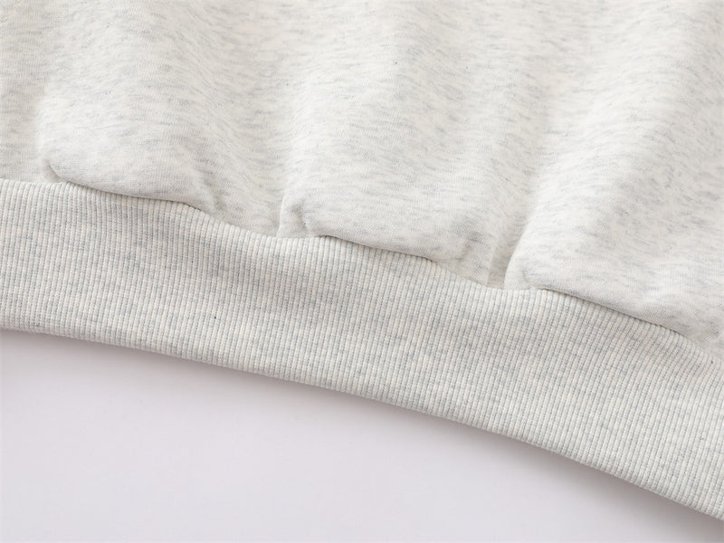 Sweat à capuche raglan colorblock à pois avec écusson brodé à lettrage