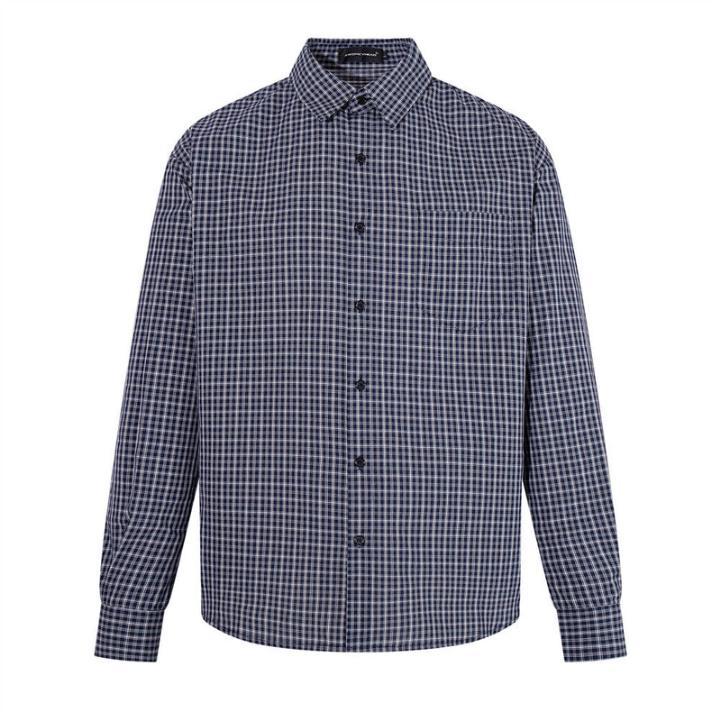 Men's Plaid Long-Sleeve Shirt – Relaxed Fit Button-Up